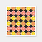 Zitrus Candy Lemon Fruchtmuster Serviette (Vorderseite)