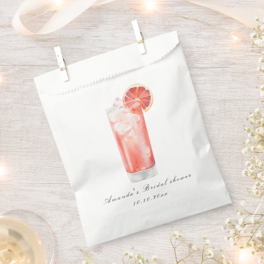 Zitrus-Cocktail-Junggesellinnenabschied Geschenktütchen (Ausgeschnitten)