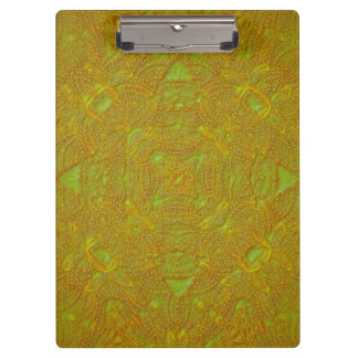 Zitrus-Damask-Mandala-Ordner Klemmbrett
