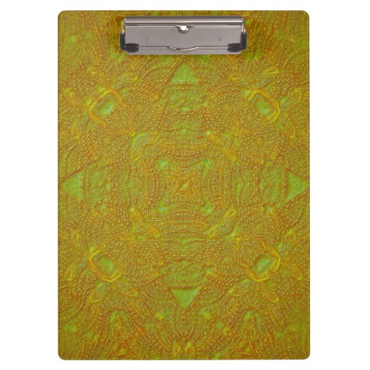 Zitrus-Damask-Mandala-Ordner Klemmbrett (Vorderseite)