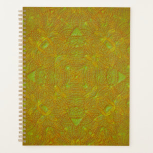 Zitrus-Damask-Mandala-Ordner Planer