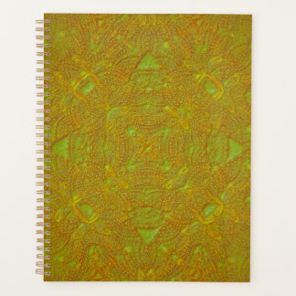 Zitrus-Damask-Mandala-Ordner Planer