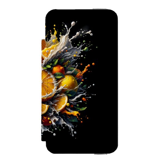 Zitrus-Explosion Incipio iPhone Geldbeutel-Hülle (Folio Vorderseite)