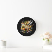 Zitrus-Explosion Runde Wanduhr (Zuhause)
