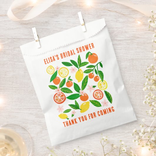Zitrus-Feier Brautdusche Danke Geschenktütchen (Ausgeschnitten)
