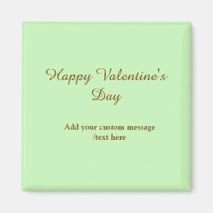 Zitrus grün braun frohen Valentinstag einfach Magnet