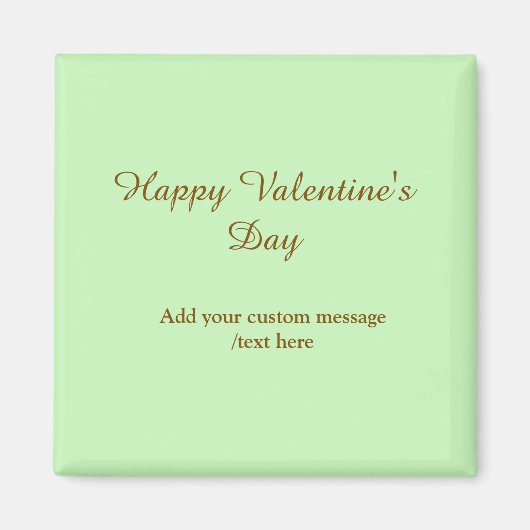 Zitrus grün braun frohen Valentinstag einfach Magnet (Vorne)