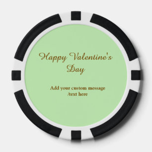 Zitrus grün braun frohen Valentinstag einfach Pokerchips