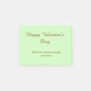 Zitrus grün braun frohen Valentinstag einfach Post-it Klebezettel