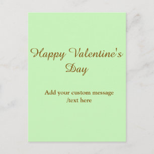 Zitrus grün braun frohen Valentinstag einfach Postkarte