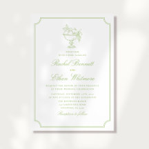 Zitrus Grün Eleganter Rahmen Hochzeits-Einladung