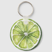 Zitrus grüne Limette Frucht Schlüsselanhänger (Vorderseite)