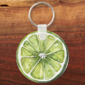 Zitrus grüne Limette Frucht Schlüsselanhänger (Vorderseite)