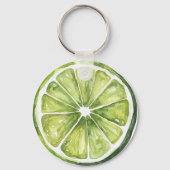 Zitrus grüne Limette Frucht Schlüsselanhänger (Rückseite)