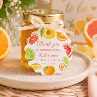 Zitrus Hauptdruck Brautparty Dankeschön-Geschenk Geschenkanhänger