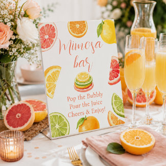 Zitrus Hauptpresse Junggesellinnenabschied Mimosa Sockelschild