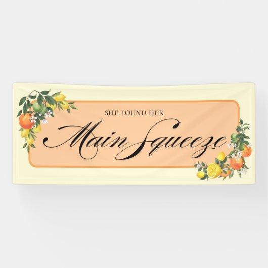 Zitrus Hochzeitsdusche Banner (Horizontal)