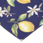 Zitrus Lemon Frucht florales botanisches Muster Tischdecke (Schrägansicht)