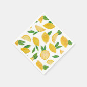 Zitrus Lemon Fruchtmuster Serviette (Ecke)