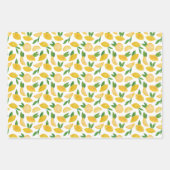 Zitrus Lemon Fruchtmuster Tissue Geschenkpapier Set (Vorderseite 2)