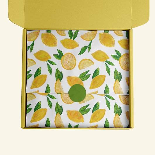 Zitrus Lemon Fruchtmuster Tissue Seidenpapier