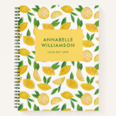 Zitrus Lemon Sommerfruchtmuster Notizblock (Vorderseite)