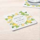 Zitrus Lemon Tree Frucht Blumenzehen Rechteckiger Pappuntersetzer (angewinkelt)