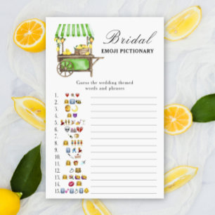 Zitrus Limette - Brautparty-Emoji-Pictionary-Spiel
