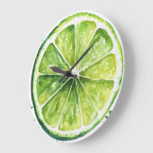 Zitrus-Limone grüne Fruchtscheibe runde Uhr (Winkel)