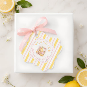 Zitrus-Limonen-Mädchen-Baby-Shower-Danke Geschenkanhänger