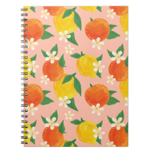 Zitrus-Limonen-Orangen-Kleines Notizbuch Notizblock