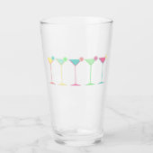 Zitrus Martini Cocktail Party Konfetti Bunt Glas (Vorderseite)