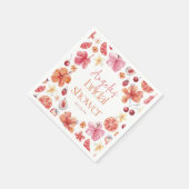 Zitrus-Orange-Blumen-Junggesellinnen-Abschied Serviette (Ecke)