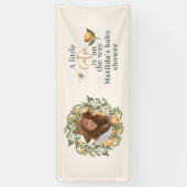 Zitrus, Orange + Blüte kleine Süsse Babydusche Banner (Vertikal)