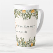 Zitrus, Orange + Blüte kleine Süsse Babydusche Milchtasse (Rechte Ecke)