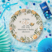 Zitrus, Orange + Blüte kleine Süsse Babydusche Pappteller (Party)