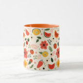 Zitrus Orange Frucht Nahtlose Muster Lebensmittel Tasse (Zentrum)