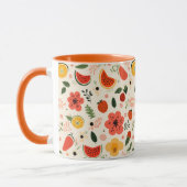 Zitrus Orange Frucht Nahtlose Muster Lebensmittel Tasse (Links)