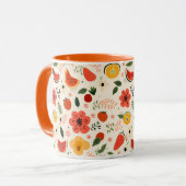 Zitrus Orange Frucht Nahtlose Muster Lebensmittel Tasse (Vorderseite Links)