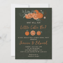 Zitrus Orange Green Little Süsse Gender Reveal Einladung