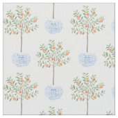 Zitrus Orange Tree Ginger Jar Planter Muster Stoff (Nahaufnahme)