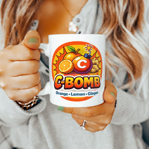 Zitrus-Pop-Art-C-Bomb-Tee-Mischung Kaffeetasse