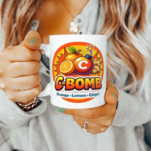 Zitrus-Pop-Art-C-Bomb-Tee-Mischung Kaffeetasse