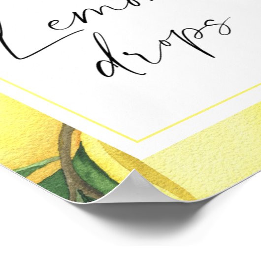 Zitrus - raten Sie, wie viele Zitronentropfen es g Poster (Ecke)