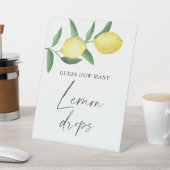 Zitrus - raten Sie, wie viele Zitronentropfen es g Sockelschild (In SItu)