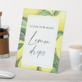 Zitrus - raten Sie, wie viele Zitronentropfen es g Sockelschild (In SItu)