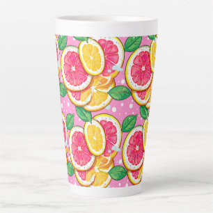 Zitrus Rosa Tupfenmuster Milchtasse