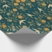Zitrus Schwalben bei Dämmerung Geschenkpapier (Ecke)