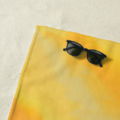 Zitrus Sonnenorange Wasserfarbe  Strandtuch (Beispiel)
