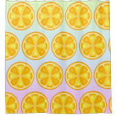 Zitrus TROPICAL SOMMER FRUIT Orange Zitronen Slice Duschvorhang (Vorderseite)